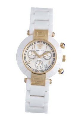 Versace 95CCP1D497 SC01 Reve Mother-Of-Pearl Dial Chronograph White Ceramic Bracelet