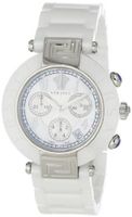 Versace 95CCS1D497 SC01 Reve Mother-Of-Pearl Dial Chronograph White Ceramic Bracelet