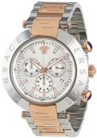 Versace VA8030013 Reve Chrono Round Stainless Steel Rose Gold Ion-Plated Bracelet Date
