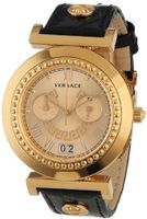 Versace VA9050013 Vanity Chrono Rose Gold Ion-Plated Stainless Steel Big Date Chronograph