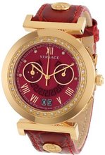 Versace VA9060013 Vanity Chrono Rose Gold Ion-Plated Coated Stainless Steel Big Date Chronograph Diamond