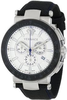 Versace VFG010013 Mystique Sport 46mm Black Ion-Plated Coated Stainless Steel Bezel Chronograph Tachymeter Date
