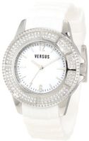 Versus by Versace 3C64100000 Tokyo White Rubber Silver Dial Crystal