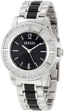 Versus by Versace 3C64200000 Tokyo Stainless Steel Black Dial Crystal Bracelet
