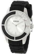 Versus by Versace 3C64300000 Tokyo Black Rubber Silver Dial Crystal