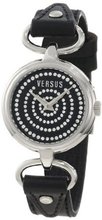 Versus by Versace 3C68100000 Versus V Black Crystal Dial Genuine Leather