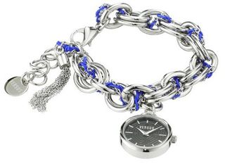 Versus by Versace 3C69800000 Hummingbird Stainless Steel Black Dial Charm Bracelet