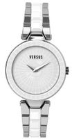 Versus by Versace 3C72300000 Sertie White Dial Textured Glass Bezel Steel Bracelet