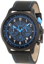 Versus by Versace 3C73200000 Soho Black IP Coated Steel Black Dial Chronograph Leather