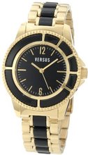 Versus by Versace AL13SBQ709A079 Tokyo Gold IP Black Dial Bracelet