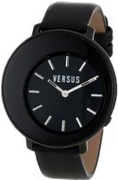 Versus by Versace AL15SBQ509A009 Bowl Black Ion-Plated Coated Stainless Steel Leather