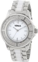 Versus by Versace SH7080013 Tokyo Crystal Round Stainless Steel White Dial Crystals