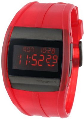 Vestal CRU017 Crusader Translucent Red Digital Surf