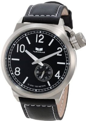 Vestal CTN3L01 Canteen Black Silver with Black Enamel Crown