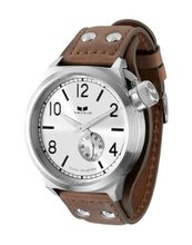 Vestal CTN3L05 Canteen Brown Leather Strap Silver Cuff
