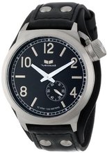 Vestal CTN3L06 Canteen Leather Black Silver Cuff