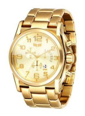 Vestal DEV005 De Novo Gold Chronograph with Day Register