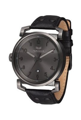 Vestal OB3L002 Observer Gunmetal Black Leather