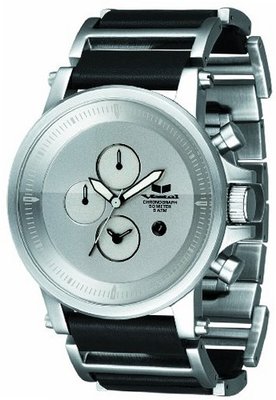 Vestal PLE031 Plexi Silver Dial Black Leather