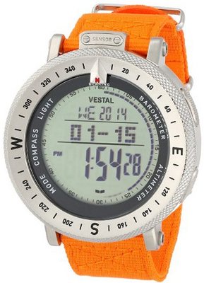 Vestal Unisex GDEDP03 The Guide: ABC Orange and Silver