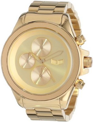 Vestal Unisex ZR2003 ZR-2 Minimalist Polished Gold-Tone Stainless Steel Chronograph