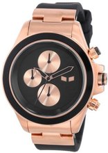 Vestal Unisex ZR2CS05 ZR-2 Rubber Black Rose Gold Minimalist