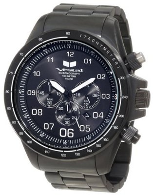 Vestal ZR3021 ZR-3 Black Ion Plated with White Lume Chronograph
