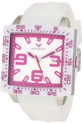 Viceroy 432099-95 Pink White Square Rubber Date