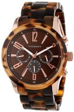 Viceroy 46806-45 Visept12 Round Plastic Leopard Print Strap Day Date
