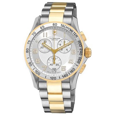 uVictorinox Swiss Army Classic Two Tone Silver Dial - V241509 