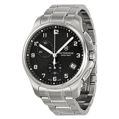 Victorinox Officers Swiss Army Quartz Black Dial - (241592)