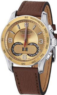 Victorinox Swiss Army Chrono Classic Gold Dial Brown Leatherl 241617