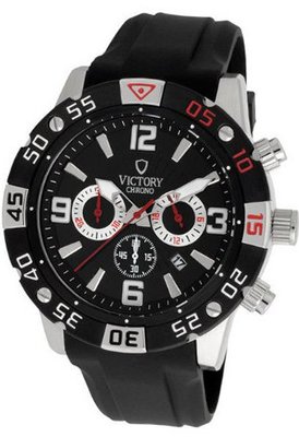 Victory Instruments V-Accelerate Chronograph Black Dial/Black Bezel Sport 6002-BB