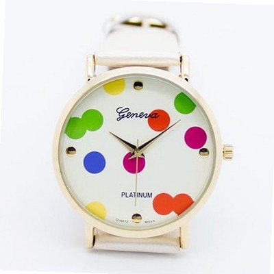 Viliysun- 2013 New Style Geneva Woman's Lady Wave Point Quartz Leather
