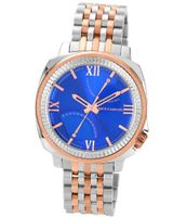 Vince Camuto VC/1002BLTR The Veteran Blue Dial Date Function Rosegold-Tone and Silver-Tone