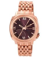 Vince Camuto VC/1002BYRG The Veteran Wine Dial Date Function Rosegold-Tone Bracelet