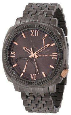 Vince Camuto VC/1002GNDG The Veteran Gunmetal Dial Date Function Rosegold-Tone Bracelet