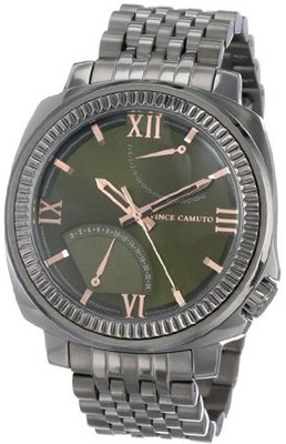 Vince Camuto VC/1002GRDS Veteran Green Dial Dark Silver-Tone Bracelet