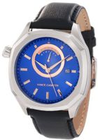 Vince Camuto VC/1006BLSV The Spectator Silver-Tone Blue Dial Day Date