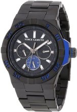 Vince Camuto VC/1009BLBK The Master Blue Aluminum Accented Multi-Function Black Ion-Plated