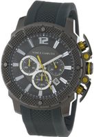 Vince Camuto VC/1019DGDG The Striker Yellow Accented Black-Ionic Plated Resin Strap Chronograph