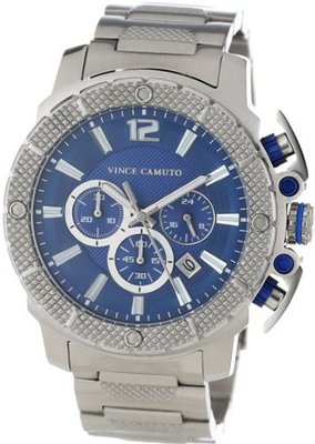 Vince Camuto VC/1020BLSV The Striker Steel Silver-Tone Blue Dial Chronograph