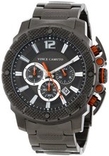 Vince Camuto VC/1020ORDG The Striker Steel Orange Accented Gunmetal-Tone Bracelet Chronograph