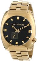 Vince Camuto VC/1021BKGP "The Cadet" Gold-Tone Black Dial Remote Sweep Bracelet Dress