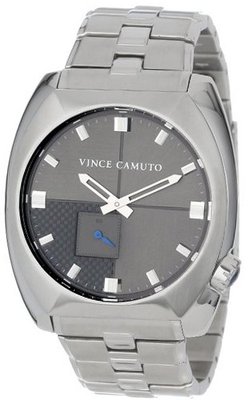 Vince Camuto VC/1021DGSV The Cadet Silver-Tone Gunmetal Dial Remote Sweep Bracelet