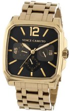 Vince Camuto VC/1025BKGP The Sergeant Square Gold-Tone Multi-Function Bracelet
