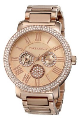 Vince Camuto VC/5000RGRG Swarovski Crystal Accented Rose Gold-Tone Multi-Function Bracelet