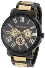 Vince Camuto VC/5001GPBK Swarovski Crystal Accented Black and Gold-Tone Multi-Function Bracelet