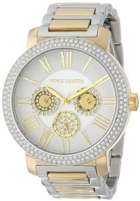 Vince Camuto VC/5001SVTT Swarovski Crystal Accented Multi-Function Two-Tone Bracelet
