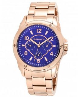 Vince Camuto VC/5042BLRG Cobalt Blue Multi-Function Dial Rose Gold-Tone Bracelet